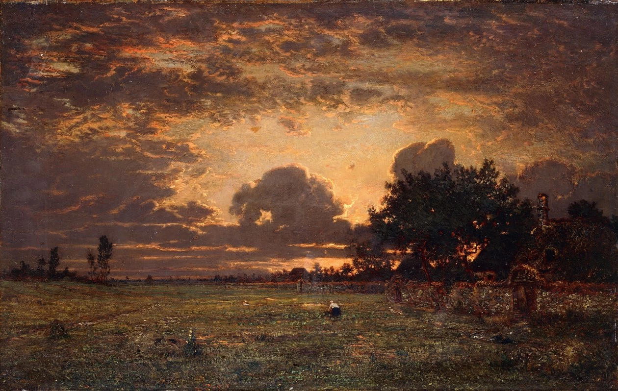 Tramonto sulla pianura di Barbizon